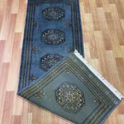 2x6 Gray Color Bokhara Rug - Runner Hallway Luxury Bukhara Fine Quality Woolen Afghan - thumbnail 4