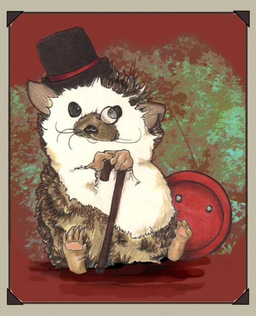 Mr. Darcy, Gentleman Hedgehog - 8x10 Print Cute Animals Art - Gentlemen Series - image 1
