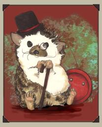 Mr. Darcy, Gentleman Hedgehog - 8x10 Print Cute Animals Art - Gentlemen Series - thumbnail 1