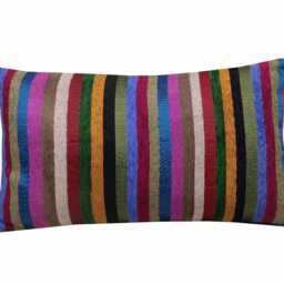striped Moroccan Cushion Multicolour Boho Pillow Cover 12x20 - thumbnail 3
