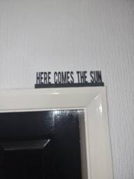 Here Comes The Sun Door Topper, Shelf Decor, Wall Quirky Home Interior Gift, Door Decoration - thumbnail 1