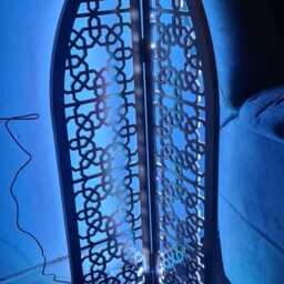 Freestanding Wooden Geometric Arch Panel, Moroccan Islamic Wall Decor - thumbnail 3