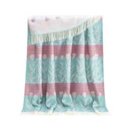 Thistle Pastel Wool Throw - Woven Blanket Made From Pure Ideal For Housewarming Gift - thumbnail 2