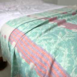 Thistle Pastel Wool Throw - Woven Blanket Made From Pure Ideal For Housewarming Gift - thumbnail 3