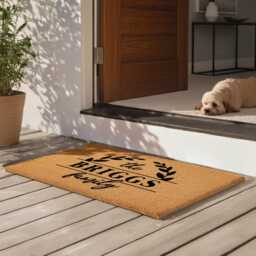 Personalized Doormat With Vine Floral Detail - Custom Welcome Mat For Front Porch Or Entryway D??cor - thumbnail 2