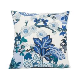 Schumacher - Chiang Mai Dragon China Blue Art Deco Chinoiserie Designer Cushion Cover Handmade Throw Pillow Luxury Home D??cor - thumbnail 3