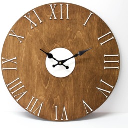 Roman Numeral Wooden Wall Clock 15.7 - thumbnail 3