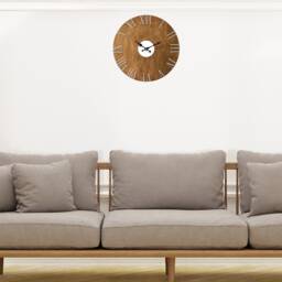 Roman Numeral Wooden Wall Clock 15.7 - thumbnail 4