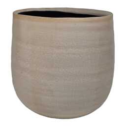 Linen Ecru Crackle Glaze Ceramic Indoor Plant Pot - 3 Sizes - thumbnail 4