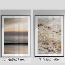 Beige Prints, Wall Art, Beach Floral Print, Botanical Art Poster, Bedroom Living Room Poster Pictures - thumbnail 3