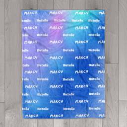 Personalized Double Font Name Blanket For Baby/Kids/Youth/Adult, Birthday Gift, Baby Single Sided Printing , Christmas Gift - thumbnail 3
