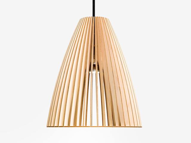 Teia Wood Pendant Light, Woodlamp, Lampshade Birch - image 1