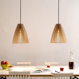 Teia Wood Pendant Light, Woodlamp, Lampshade Birch - thumbnail 2