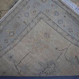 4x6 Afghan Oushak Rug - Beige Gray Turkmen Hand Knotted Natural Dyes Wool Turkish Area Oriental Rugs For Living Room - thumbnail 4