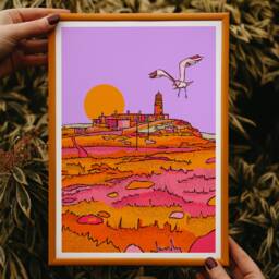 Neist Point Lighthouse Art Print Isle Of Skye Travel Poster - thumbnail 3