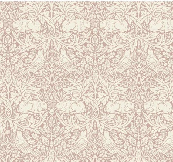 Changing Pad Cover Ready Ship Girls William Morris Pink Birds Silhouette Floral - image 1