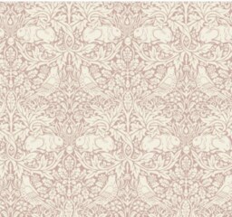 Changing Pad Cover Ready Ship Girls William Morris Pink Birds Silhouette Floral - thumbnail 3