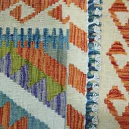 Kilim Rug Classic, Handmade Artisan Afghan Turkish Scandinavian Navajo Bohemian Wool Flatweave Multicolour 119x88 cm - thumbnail 3