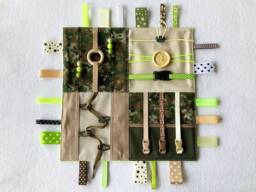Army Style Sensory Balnket Activity Board Development Toy