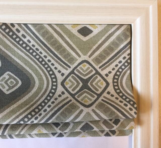 Custom Roman Shade in Dream Trumpet - image 1