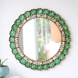 "Peruvian Mirrors ""Armoniosa Verde 45 cm"