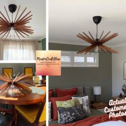 Chandelier Lighting, Pendant Light, Wood Ceiling Lamp, Wooden Light, Geometric Lamp, Dining Light, Pendant Lights Wood, Modern Light - thumbnail 2