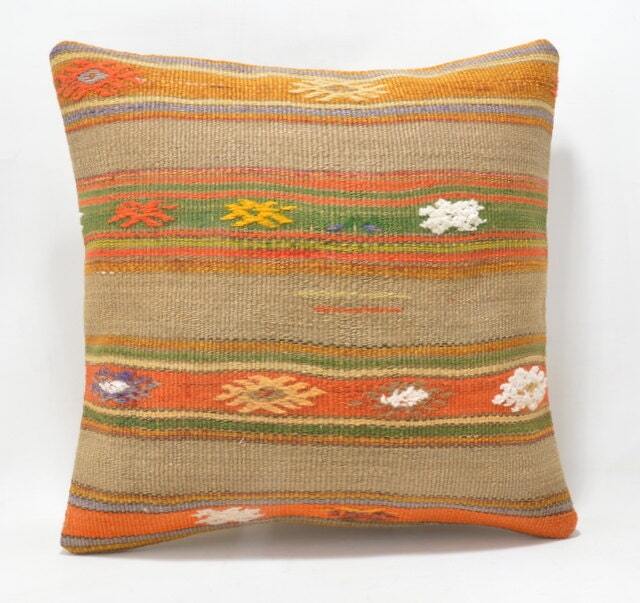 Kilim Cushion Cover, Kilim Pillow, Home Decor, Cojin Lana , Unico , 16x16Inc, Decor , Decorative Pillow - image 1