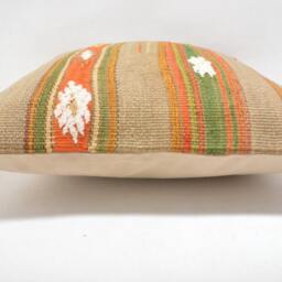 Kilim Cushion Cover, Kilim Pillow, Home Decor, Cojin Lana , Unico , 16x16Inc, Decor , Decorative Pillow - thumbnail 3
