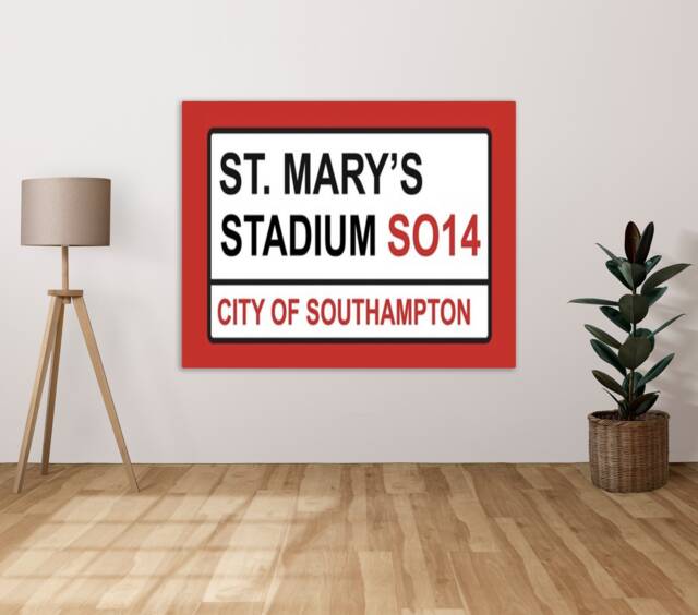 St Mary's Stadium City Of Southampton - Metal Sign Plaque Wall Art Decor Signage