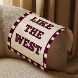 Wild Like The West Print, Western Country Cowboy Cowgirl Poster Burgundy Wall Art - thumbnail 2