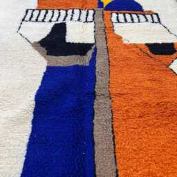 Amazing Moroccan Rug 6.9x9.7 Ft - Colorful Beni Ourain Handmade Area Rugs For Living Room Berber Wool - thumbnail 2