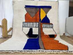Amazing Moroccan Rug 6.9x9.7 Ft - Colorful Beni Ourain Handmade Area Rugs For Living Room Berber Wool - thumbnail 1