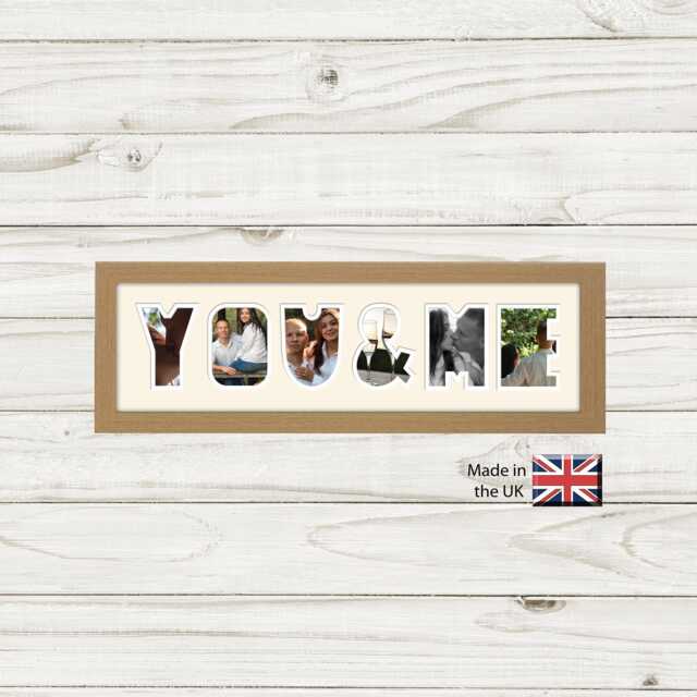 You & Me Photo Frame Word Name Special Gift - 58 By Photos in A Word - image 1