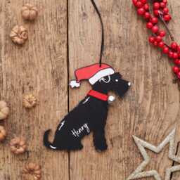 Black Schnauzer Christmas Tree Decoration - Personalisation Available - thumbnail 3