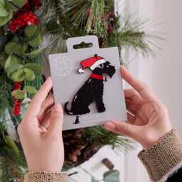 Black Schnauzer Christmas Tree Decoration - Personalisation Available - thumbnail 1