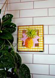 Pineapple Vintage Summer Mirror Tile