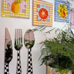 Pineapple Vintage Summer Mirror Tile - thumbnail 3