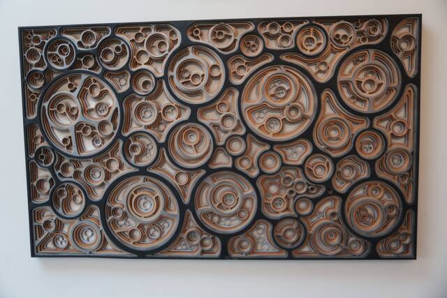 3D Wall Art, Multi Layered, Laser Cut, Wood Carving , Geometric, Contemporary Original Work Of Art - image 1