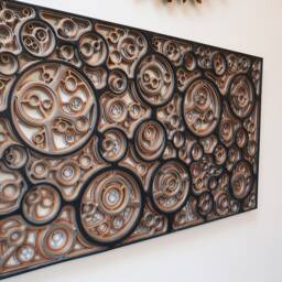 3D Wall Art, Multi Layered, Laser Cut, Wood Carving , Geometric, Contemporary Original Work Of Art - thumbnail 3