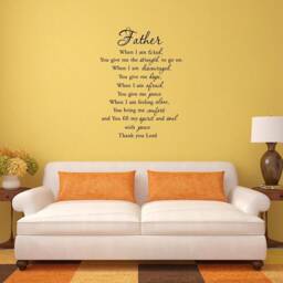 Father When I Am Tired, You Give Me Strength To Go On Wall Decal Inspirational Quote Vinyl Art - Vwaq - thumbnail 1