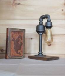 Water Spout Desk Lamp-Dorm Lamp-Table Lamp-Rustic Lamp-Edison Steampunk Lighting-Gifts For Men-Industrial Lights-Home Decor-Desk Accessories - thumbnail 3