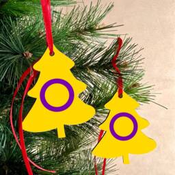 Christmas Ornament Lgbtq+ Pride Decoration. Tree Shaped Hanging Bright - thumbnail 3