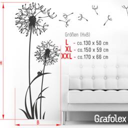 Wall Sticker Dandelion & Butterflies Wall Decal Tattoo Living Room Bedroom Children's W306 - thumbnail 3