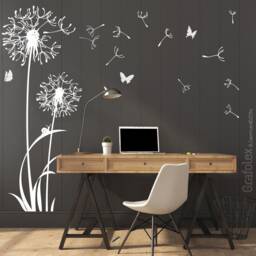 Wall Sticker Dandelion & Butterflies Wall Decal Tattoo Living Room Bedroom Children's W306