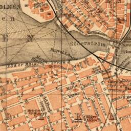 Old Map Of Stockholm - Historical Plan Stockholm, Fine Reproduction On Paper Or Canvas - thumbnail 3