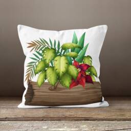 Vase Flower Cushion Cover-Housewarming Pillow Case-Decorative Cover-Living Room Case-Gift For Her Cushion-Handmade Material - thumbnail 2