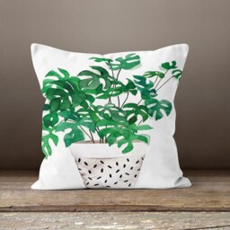 Vase Flower Cushion Cover-Housewarming Pillow Case-Decorative Cover-Living Room Case-Gift For Her Cushion-Handmade Material - thumbnail 3