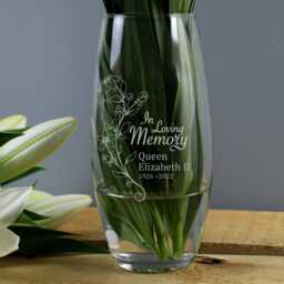 Personalised in Loving Memory Vase - Memorial Vase in Memory Of - thumbnail 1