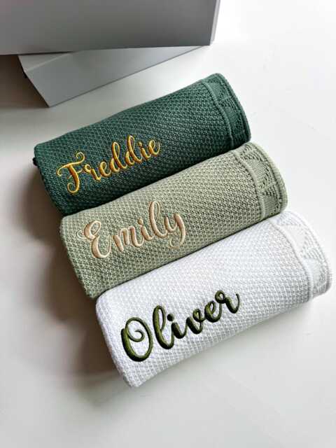 Personalized Baby Blanket Soft Knit Custom Name Shower Gift Newborn Keepsake For - image 1
