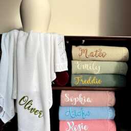 Personalized Baby Blanket Soft Knit Custom Name Shower Gift Newborn Keepsake For - thumbnail 2